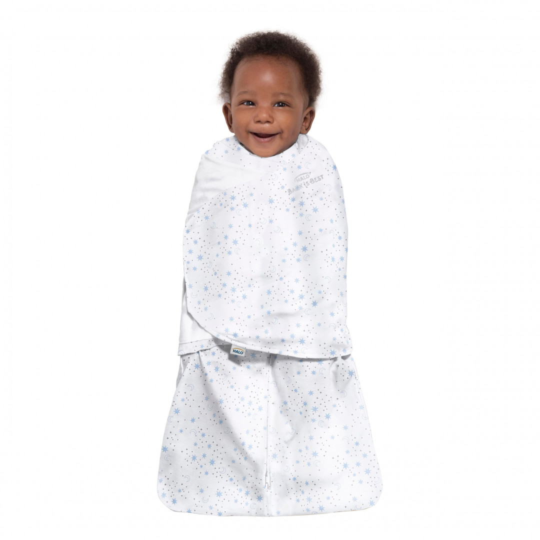 Halo Sleepsack Swaddle Cotton 1.5T Midnight Moons Bleu